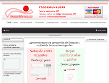 Tablet Screenshot of impresiondefacturas.com